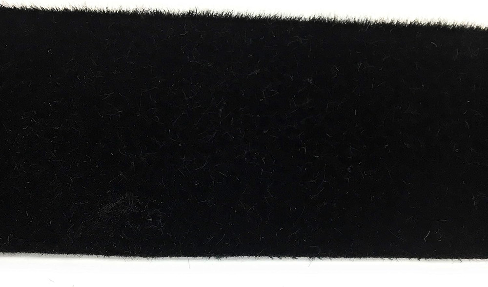 Rich Heavy Scuba Black Velvet -3″ Inch Black -2 Yard Cut- (Available Sizes 6″,4″