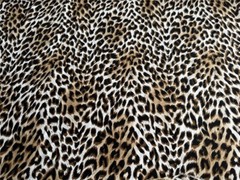 100% Mulberry Silk 14 Momme Crepe Silk Fabric Brown Leopards 54″ wide JN252