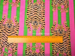 100% Cotton Fabric Sewing Indian Tiger Animal Print Sanganeri Running Craft Art