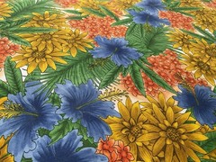 fabric Jungle Flower Colorful By Fabri-Quilt 42”X 27”