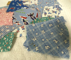 Cotton Quilt Fabric Scrap Small Pieces Lot Novelty Juvenile Prints Train Duck