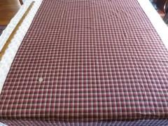 4877. Woven HOMESPUN RUST PLAID/CHECK Brushed Cotton FABRIC – 43″ x 1-3/4 yds.