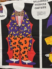 Vintage Halloween Vampire Costume Cut & Sew Fabric Panel Child