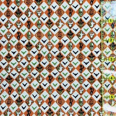 Halloween Fabric Checked Hallowe’en Night by RJR 1 YARD 100% Cotton