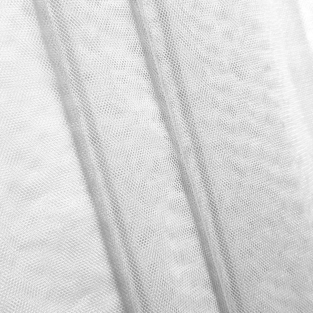White English Net Fabric 100% Nylon 60″ Wide Soft Fine Hex Mesh By The Yard
