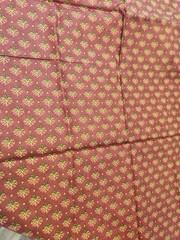 1 Yard Moda Stars And Cixscombs Rustic Rust With Deep Green Gold Small Floral