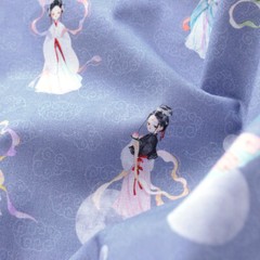 Cotton Fabric Cloth Chinese Fairy Printed Hanfu Clothing Bedding DIY Crafts