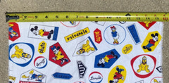 Novelty Fabric Disney Retro Mickey & Friends Craft Sew Stash Builder Piece 21×15