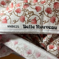 Belle Nouveau Connecting Threads Fabric Twisting Tulips Antique Pink 44″ x 4yds