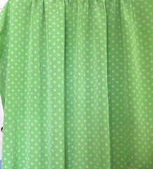 Bright green vintage rayon crepe de chine fabric. 44 inches long x 40″ wide