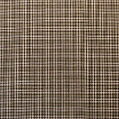 HOMESPUN FABRIC Cotton Brown Khaki Blk White Plaid 911 BY THE YARD Free Ship