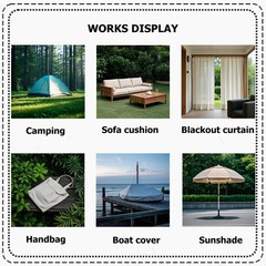 600D Fabric by The Yard, 58″ W 600D Upholstery Polyester Material, Indoor Out…