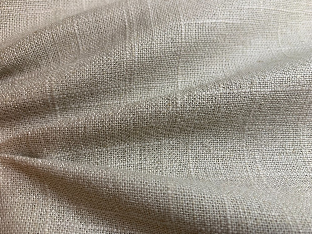 Oyster Gray Medium-Heavy Weight 100% Linen 3.75 yards Remnant Sale #11