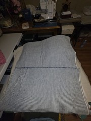 LINEN/COTTON STRIPED FABRIC. 56″ W x 5.10 Yards. Clothing Or Home. 0716108
