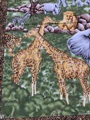Lot Cotton Fabric Quilt Panel Cranston African Serengeti Safari Animal Patchwork