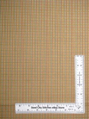 Plaid Check Fabric Tan Cream Gold Cotton Northcott #2910 Midas Touch Yard
