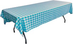 Rectangular Polyester Poplin Gingham Checkered Tablecloth (60″ Wide x 108″ Long)