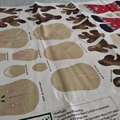 Daisy Kingdom Rockin’ Rudy Fold-Up Reindeer Dolls Fabric Panel Cut and Sew