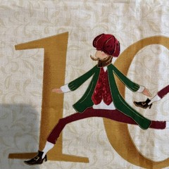 Timeless Treasures Fabrics Of Soho 12 Days of Christmas CM3142 Panel 35×43”