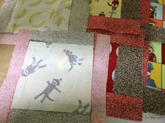Moda Monkey Tales Erin Michael Cotton Fabric Bundle 6 Yards Sock Monkey Bananas