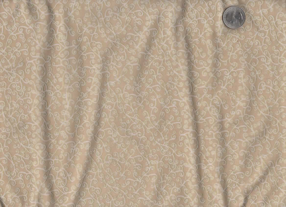 Northcott Midas Touch #2908 Ro Gregg – Beige Scroll Vine – 4 yds Cont. Retired
