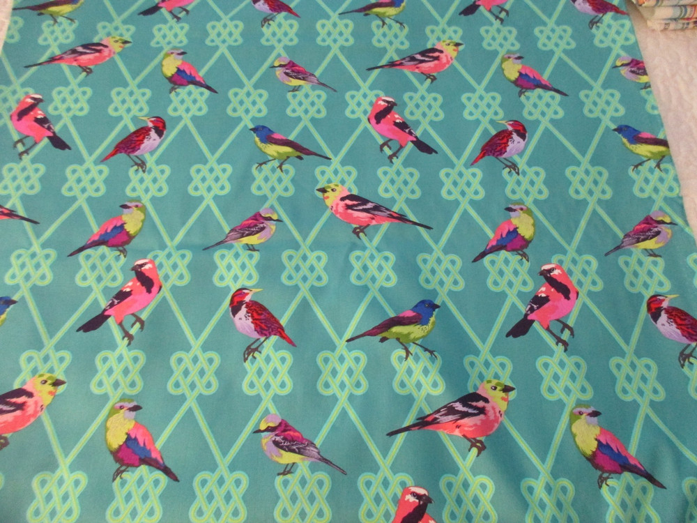 Tula Pink Cotton Fabric 1 Fat Quarter Moon Garden In a Finch 18″ x 21