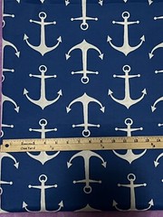 3 Yards Anchor Outdoor Fabric by The Yard Ocean Nautical Decor Upholstery Fabric