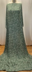 100% French Silk Georgette Moss Green Snake Skin Print Fabric By The Yard 54 ” W