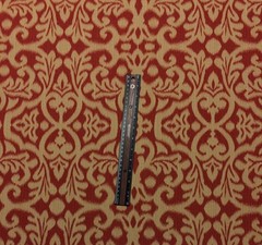 WAVERLY SOUK’S ENTRY CARDAMOM RED FLORAL IKAT UPHOLSTERY FABRIC BY YARD 54″W