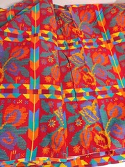 5.5 Yds×43″Vtg.Retro Bold Colors Cotton/Synthetic Blend Lightweight Fabric (#41)