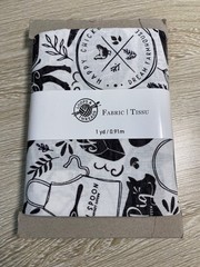 Novelty Cotton Fabric 1 Yrd Precut Loops & Threads Black/White Farmhouse Animals
