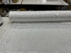 Damask Jacquard Brocade Fabric 110 Inch Wide Sold By The Yard – White