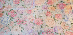 Pastel Watercolor Floral Cotton Fabric 1/2 Yard 44 Wide Cottage Quilting Crafts