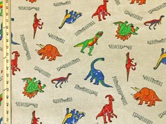 Dinosaur Parade 100% Cotton Knit Fabric 100% 52″W By Yard -CTPR04