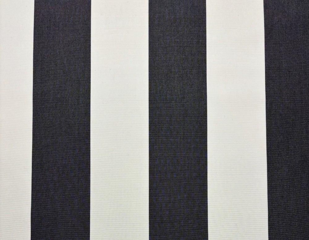 OUTDURA CABANA STRIPE BLACK NATURAL WHITE OUTDOOR MULTIUSE FABRIC BY YARD 54″W
