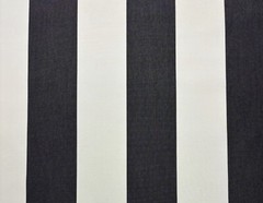 OUTDURA CABANA STRIPE BLACK NATURAL WHITE OUTDOOR MULTIUSE FABRIC BY YARD 54″W