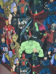 Marvel Comic Infinity War Avengers Super Heroes Cotton Fabric 25 “X 44″W NEW