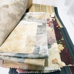 3 lbs 3 oz Lot of Fabric Small Scraps Samples Mixed pieces sizes colors textures