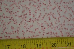 By 1/2 Yd, Red Vines on Tan Quilt Cotton, Kaufman/Jennifer Sampou/Provence, N132