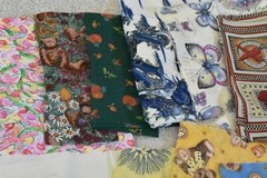 Lot, Novelty Prints Cotton Pieces & Scraps, 3 Pounds & 3 Oz, S136