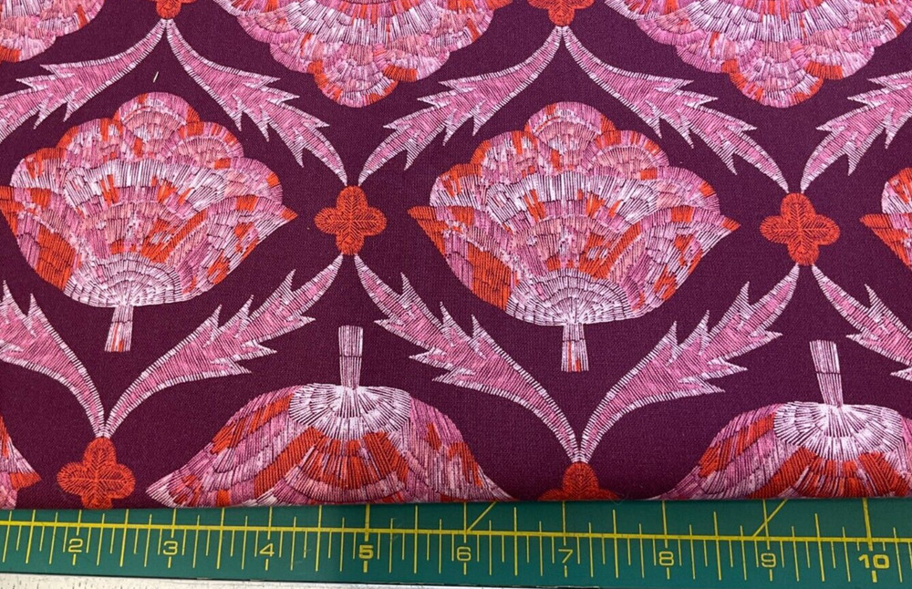 FIGO FABRICS – GLASSHOUSE #90188-80 – EMBROIDER BLOOM BY EMILY TAYLOR- 1 YARD