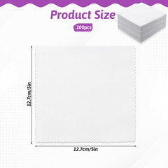 100 Pack 5-Inch Cotton Fabric Squares, 5″ Precut Cotton Fabric Squares, Solids W
