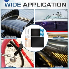 15 Pcs Carbon Fiber Repair Kit with 3k 200g Plain Weave Carbon Fiber Fabric E…