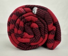 Joann Fabrics Lightweight Blizzard Fleece Luke Red & Black Buffalo Plaid 2 Yards