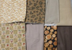5 lb 1 oz Box of Assorted Fabric Scraps – Browns, Blacks, Whites FSBTB143