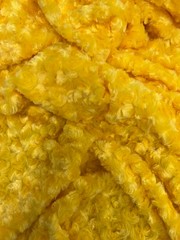 Ruth YELLOW Cuddle Minky Rosette Soft Faux Fur Fabric by the Yard – 10083