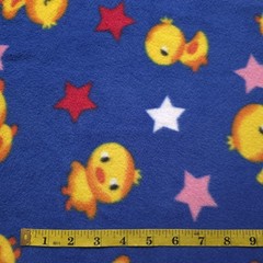 Baby Duck Star Fleece Fabric 58″ Wide Printed Fleece Yard Royal Blue