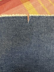 4 YARDS USA MADE INDIGO DENIM 26” Wide 100% COTTON FABRIC Made On A Vintage Loom