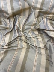 Dupioni Stripes 100% Silk Fabric 54″ Wide, By Yard (210)Sold By The Yard