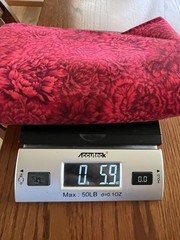 State Flowers by Fabri Quilt Red Floral Quilting Fabric Washed 35 Inches Long
